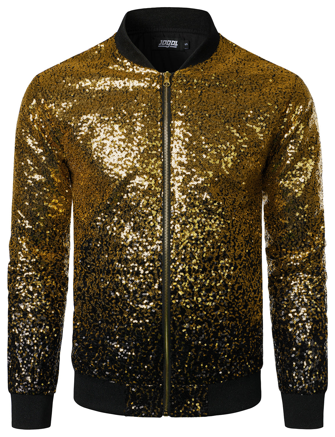 JOGAL Mens Sequins Nightclub Styles Zip up Varsity Baseball Bomber Jac JOGAL SHOP